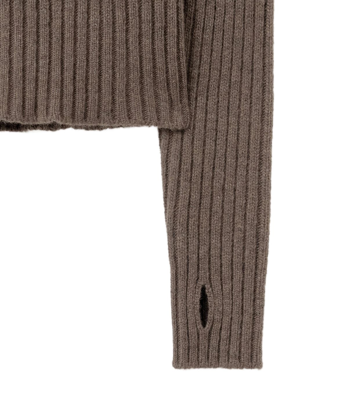문선 아카이브(MOONSUN ARCHIVE) UNISEX, Balaclava Knit Top / Coffee