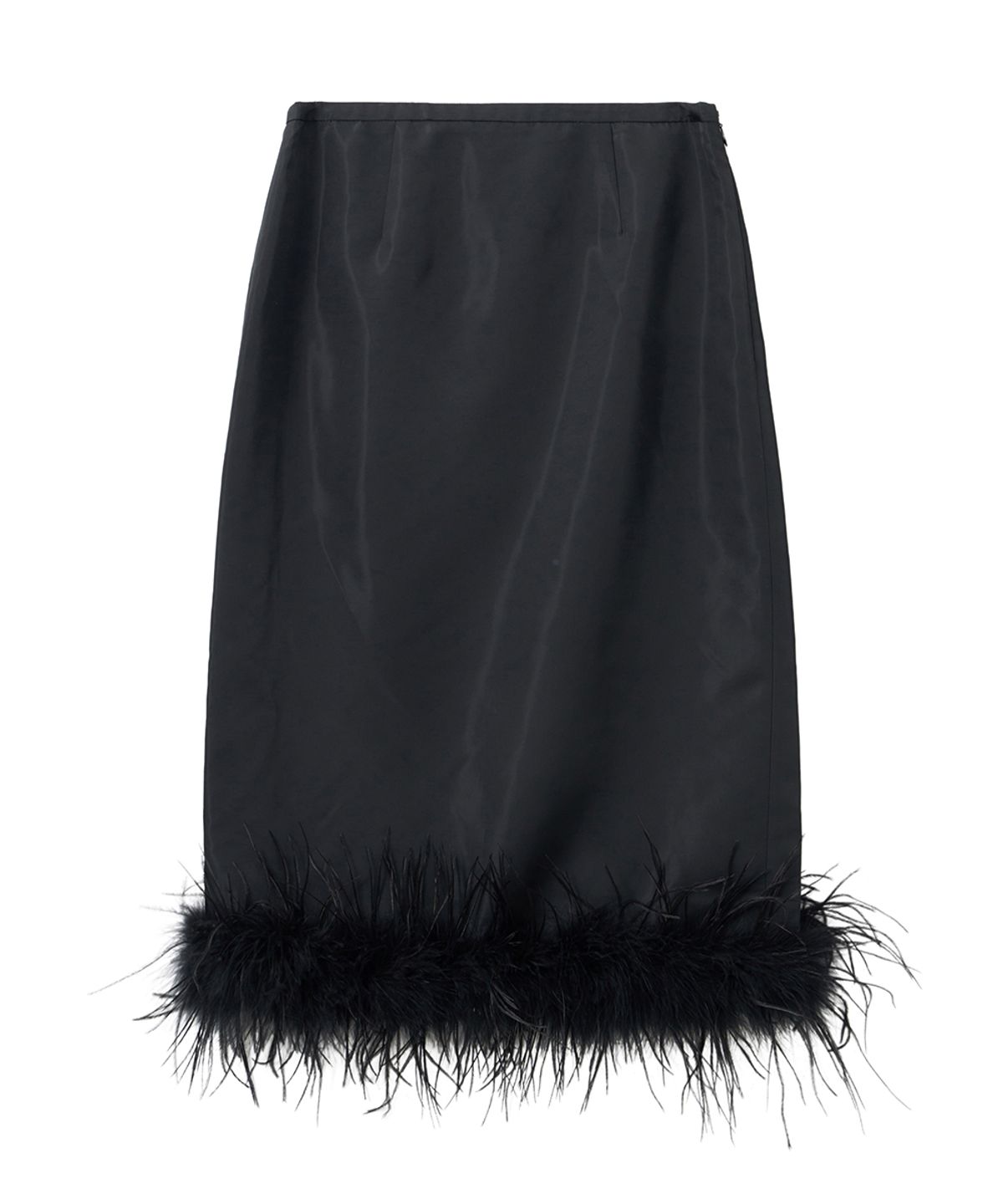 문선 아카이브(MOONSUN ARCHIVE) MJ S2 Ostrich Hair Skirt / Black