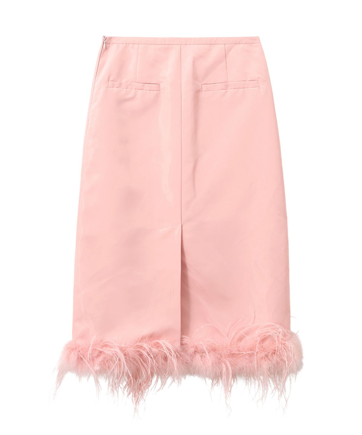 문선 아카이브(MOONSUN ARCHIVE) Ostrich Hair Skirt / Flamingo