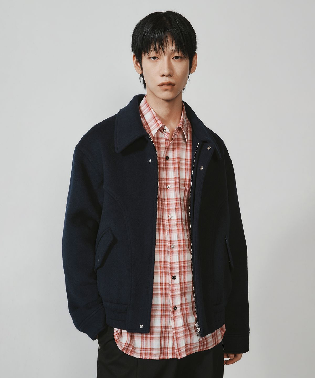 아워스코프(OURSCOPE) OLIVER Check Shirts (Red)