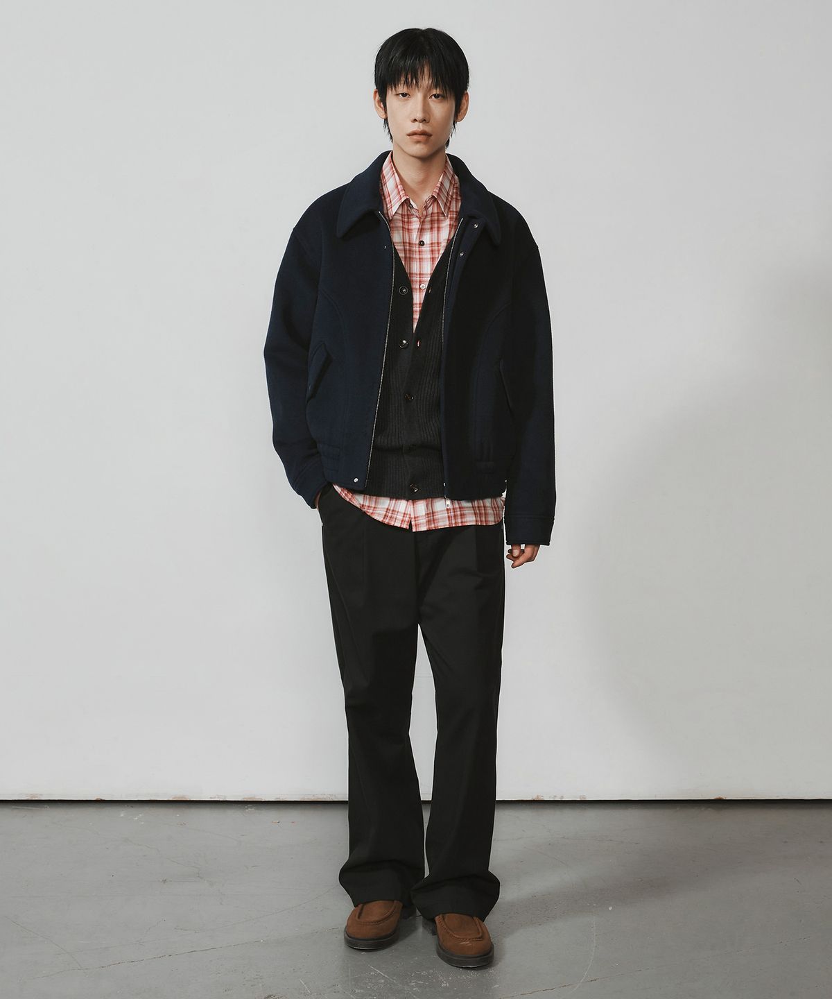 아워스코프(OURSCOPE) OLIVER Check Shirts (Red)