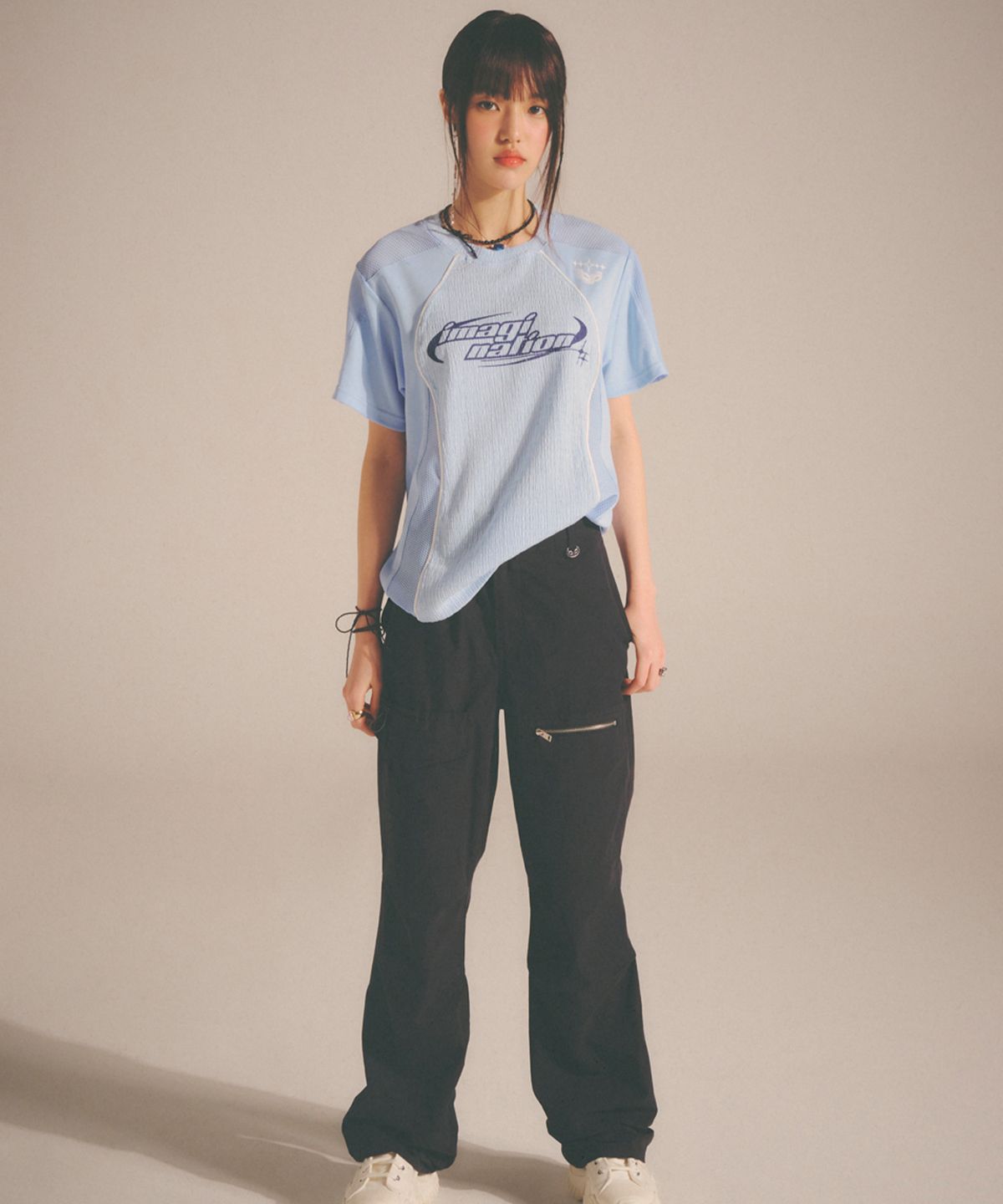 라라폭스(LALAFOX) CARGO TRACK PANTS BLACK BP1WP003