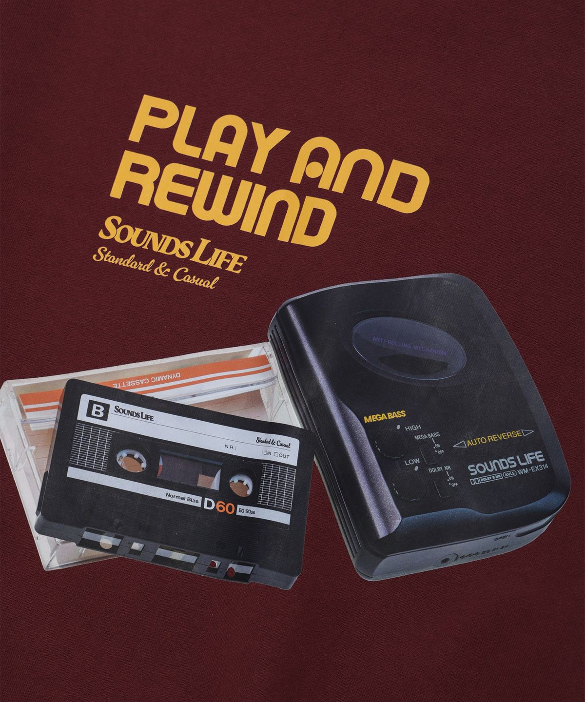 사운즈라이프(SOUNDSLIFE) P&R Graphic Sweatshirts Burgundy