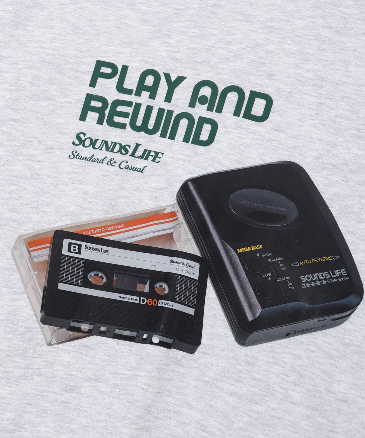 사운즈라이프(SOUNDSLIFE) P&R Graphic Sweatshirts Melange Grey
