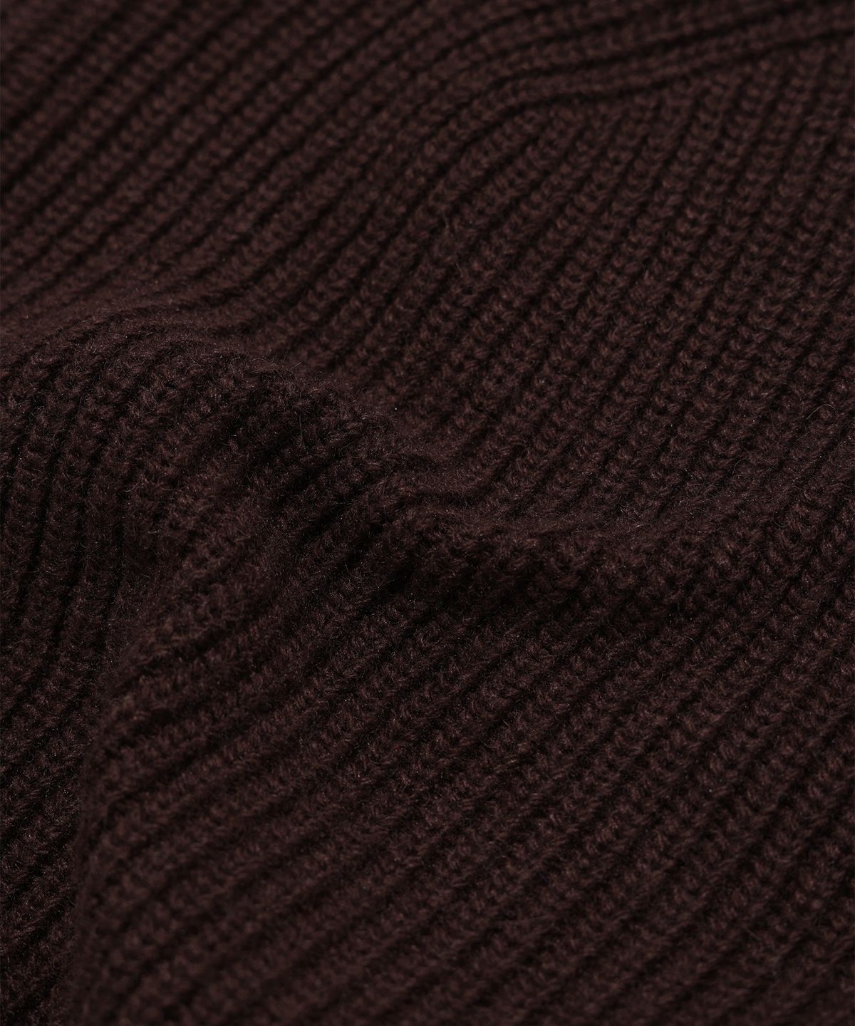 사운즈라이프(SOUNDSLIFE) Collar Knit Full Zip-Up Brown