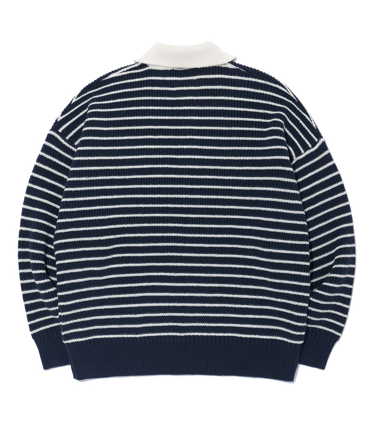 사운즈라이프(SOUNDSLIFE) Heavy Cotton Rugby Knit Navy Stripe