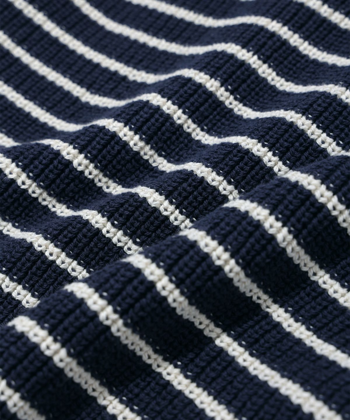 사운즈라이프(SOUNDSLIFE) Heavy Cotton Rugby Knit Navy Stripe