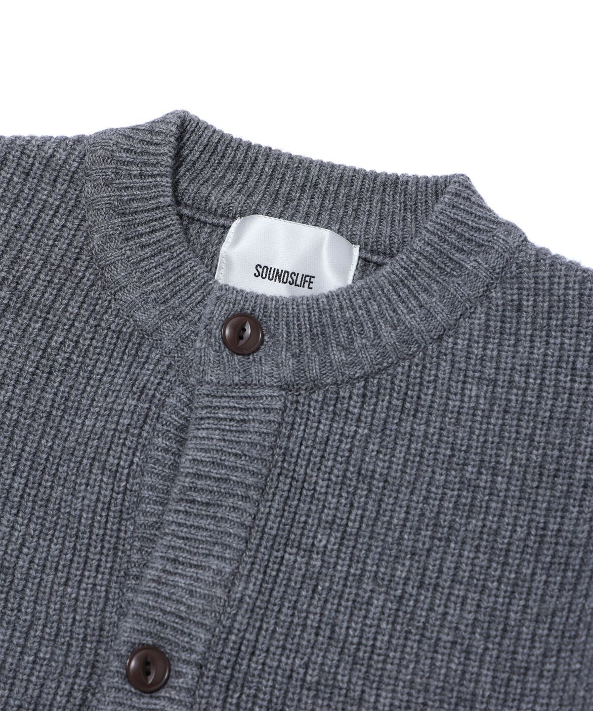 사운즈라이프(SOUNDSLIFE) Heavy Wool Cardigan Charcoal