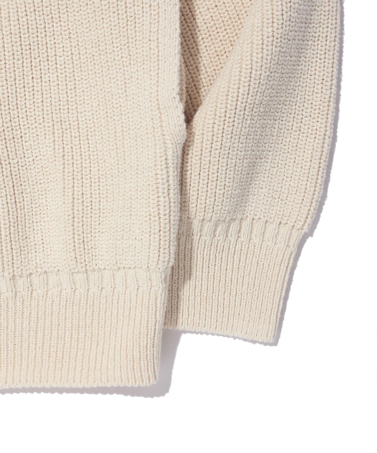 사운즈라이프(SOUNDSLIFE) Hoodie Half Neck Knit Cream