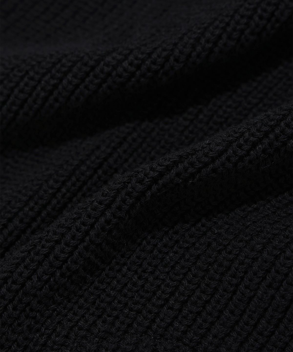 사운즈라이프(SOUNDSLIFE) Hoodie Half Neck Knit Black