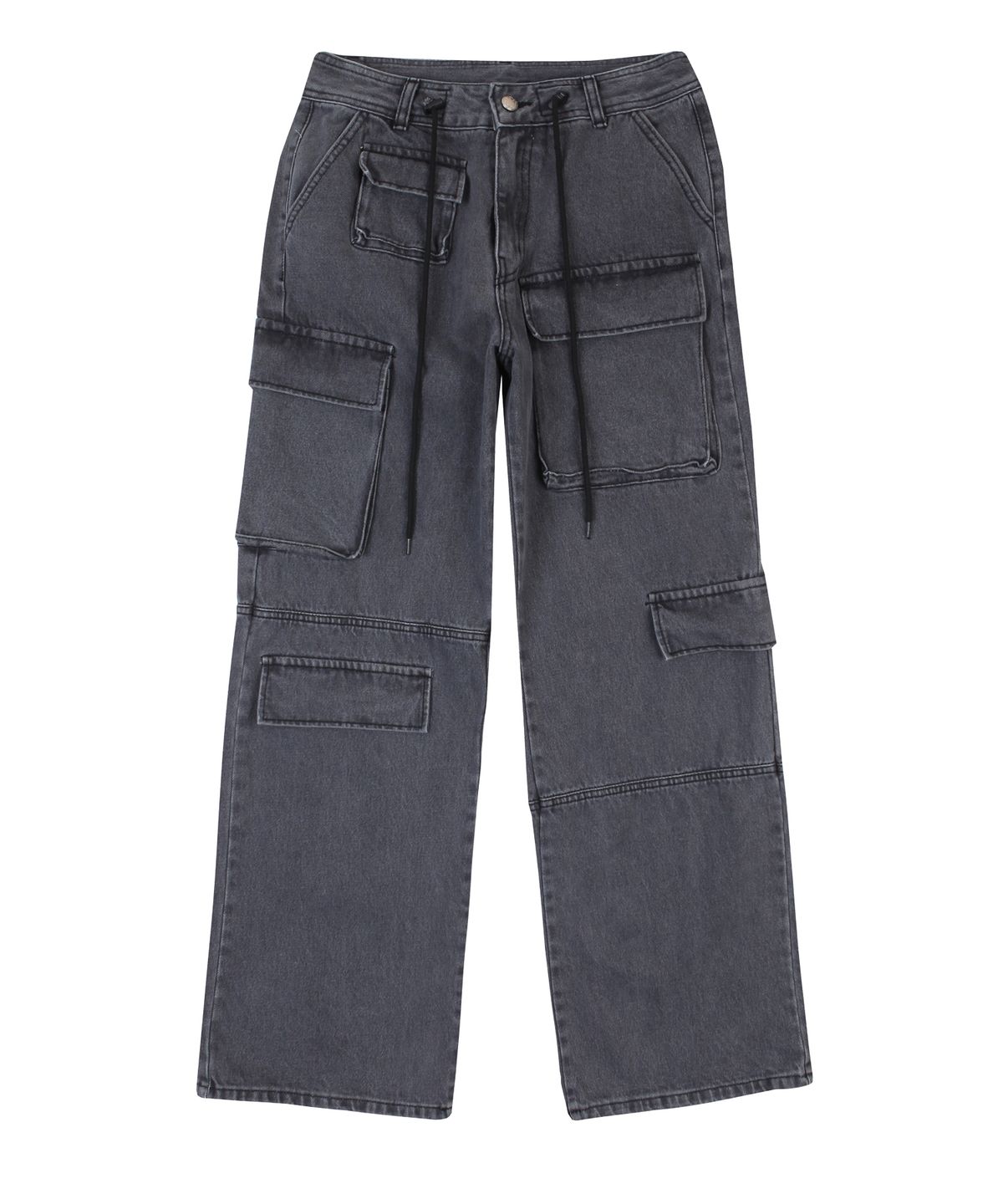 라라폭스(LALAFOX) DENIM CARGO PANTS GREY BP4DP004