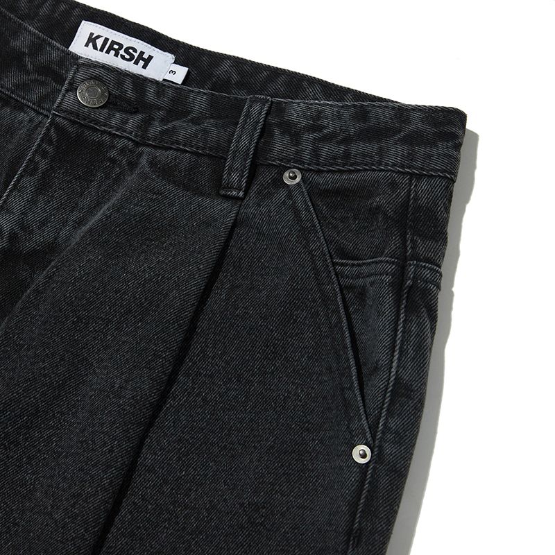 ★KIRSH★ Uni Daily Pintuck Denim Pants Black MUSINSA | KIRSH Uni Daily Pintuck Denim Pants [Black]