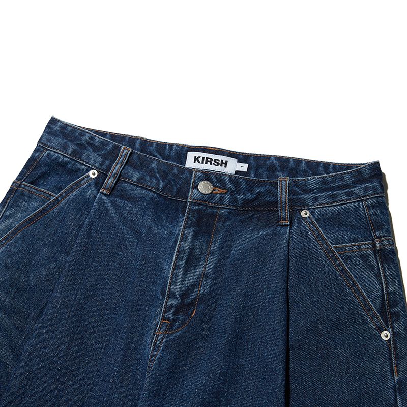 ★KIRSH★ Uni Daily Pintuck Denim Pants Black MUSINSA | KIRSH Uni Daily Pintuck Denim Pants [Blue]