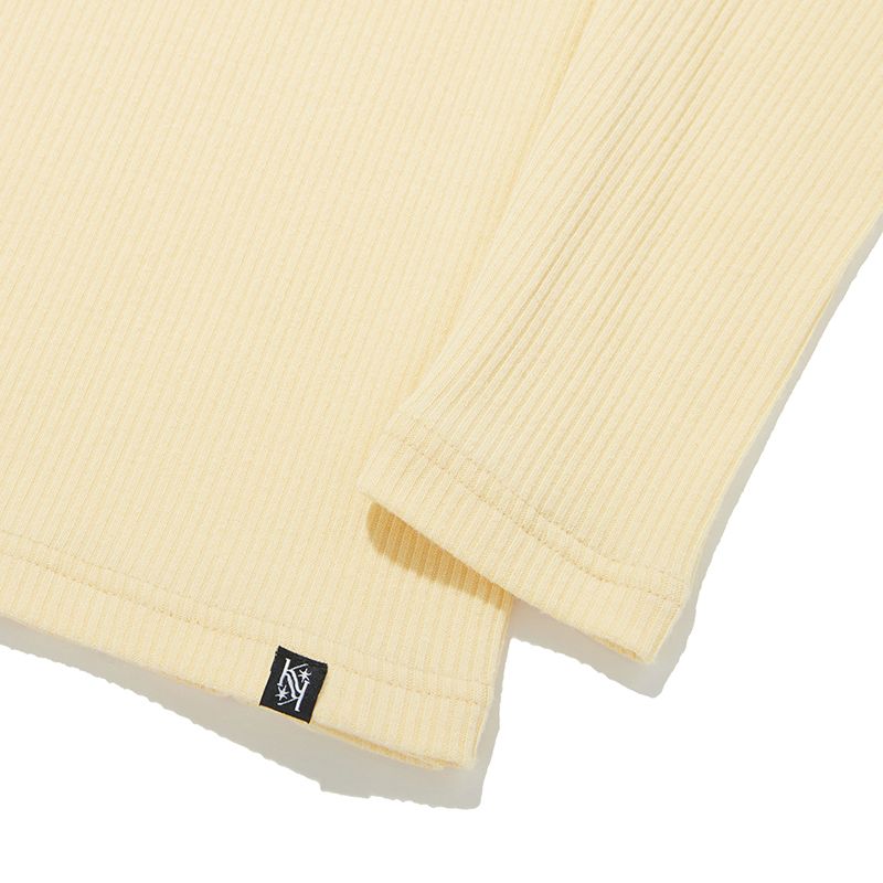 [ KIRSH ]★COLLECTION BACK OPEN LONG SLEEVES MUSINSA | KIRSH Collection Back Open Long Sleeve [Light Yellow]