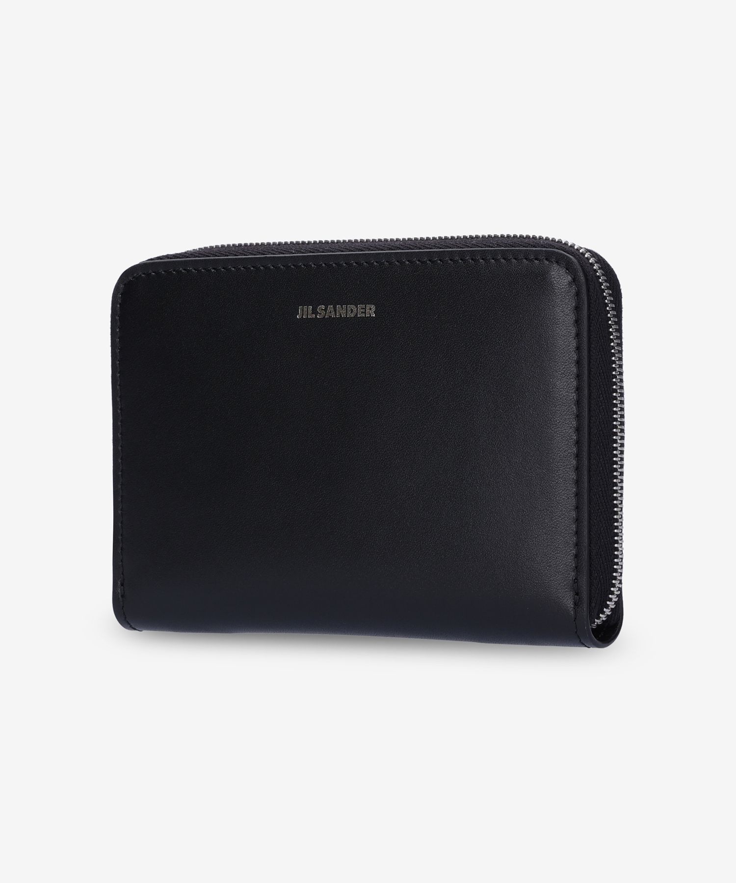 MUSINSA公式 | JIL SANDER Logo Zip-around Half Wallet - Black