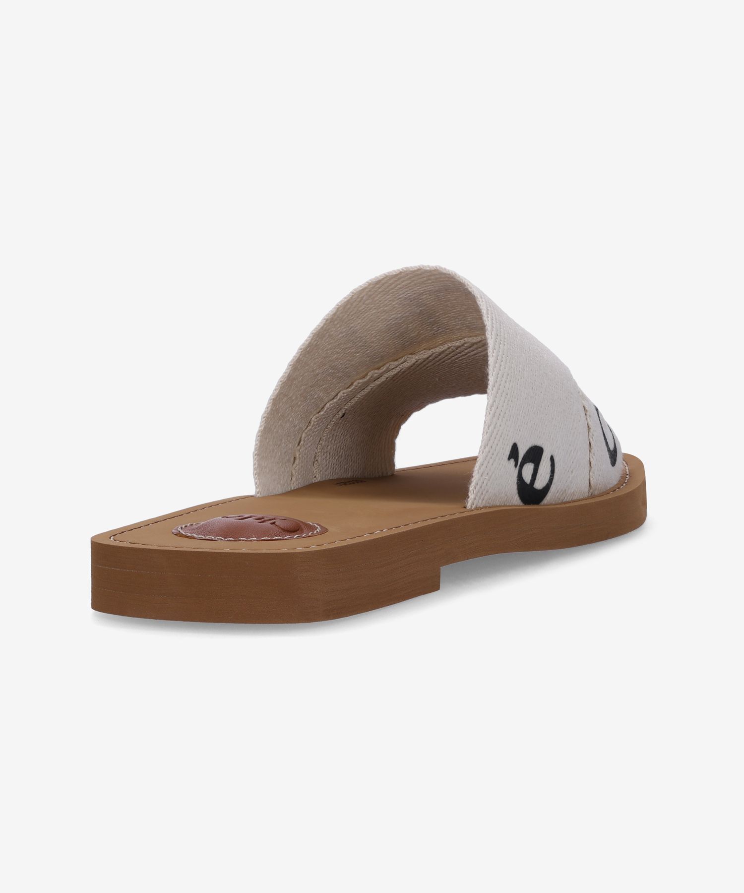 サンダル・ミュール CHLOE Women Sandals CHC22U188Z3101 White Chloe' `woody` flat sandals - White - Women | CHC22U188Z3101