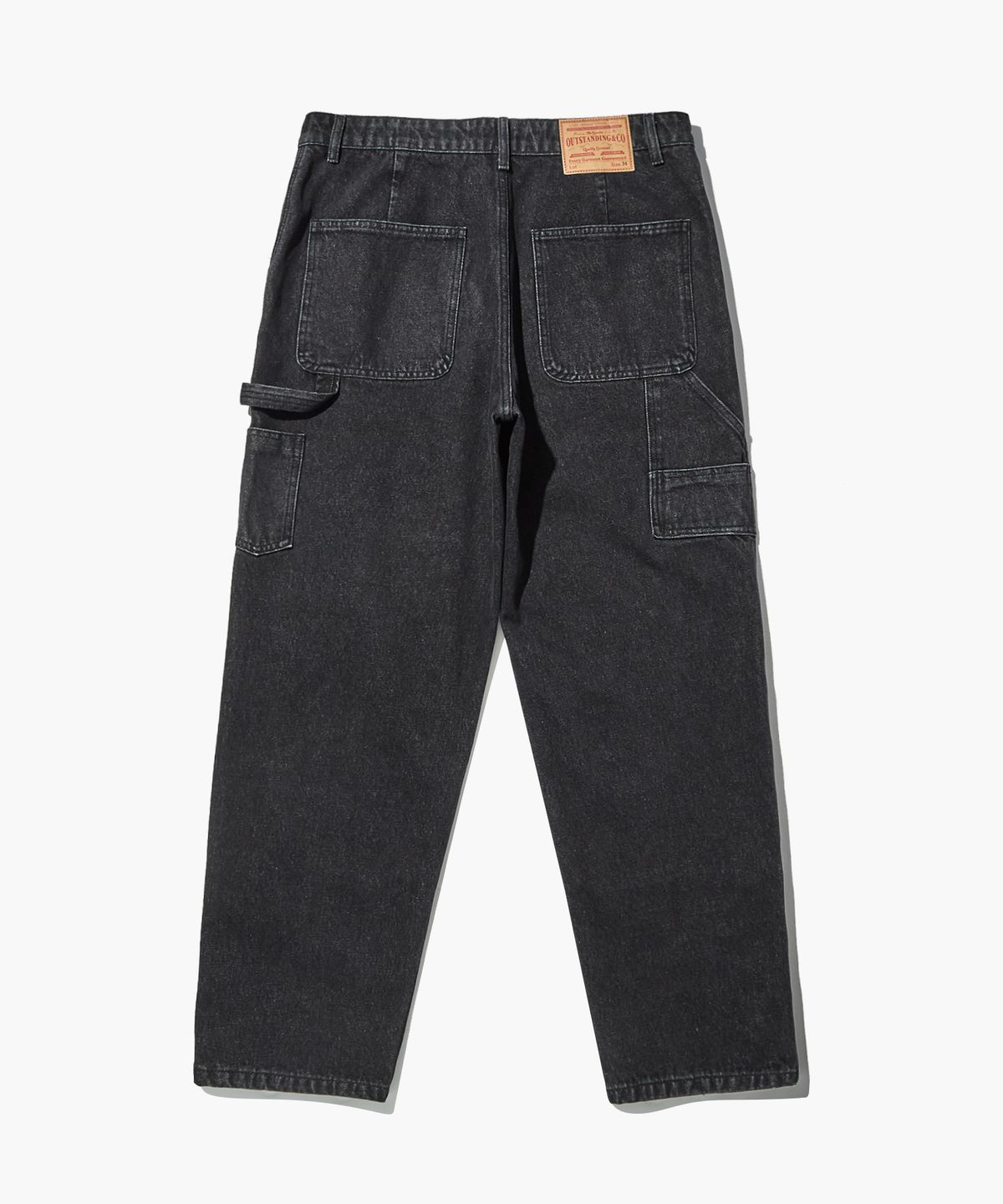 아웃스탠딩(OUTSTANDING) CARPENTER DOUBLE KNEE PANTS(NON RIVET TYPE)_BLACK