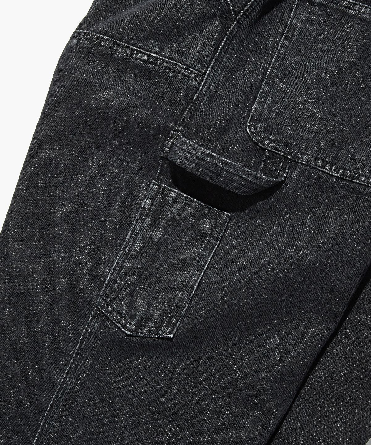 아웃스탠딩(OUTSTANDING) CARPENTER DOUBLE KNEE PANTS(NON RIVET TYPE)_BLACK