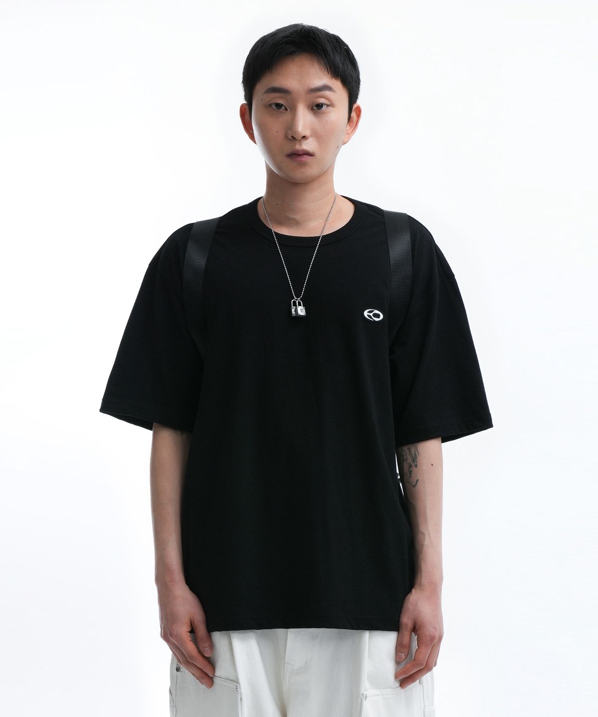 오픈야드(오와이)(OPENYARD(OY)) 4 STRING SYMBOL LOGO BACKPACK-BLUE