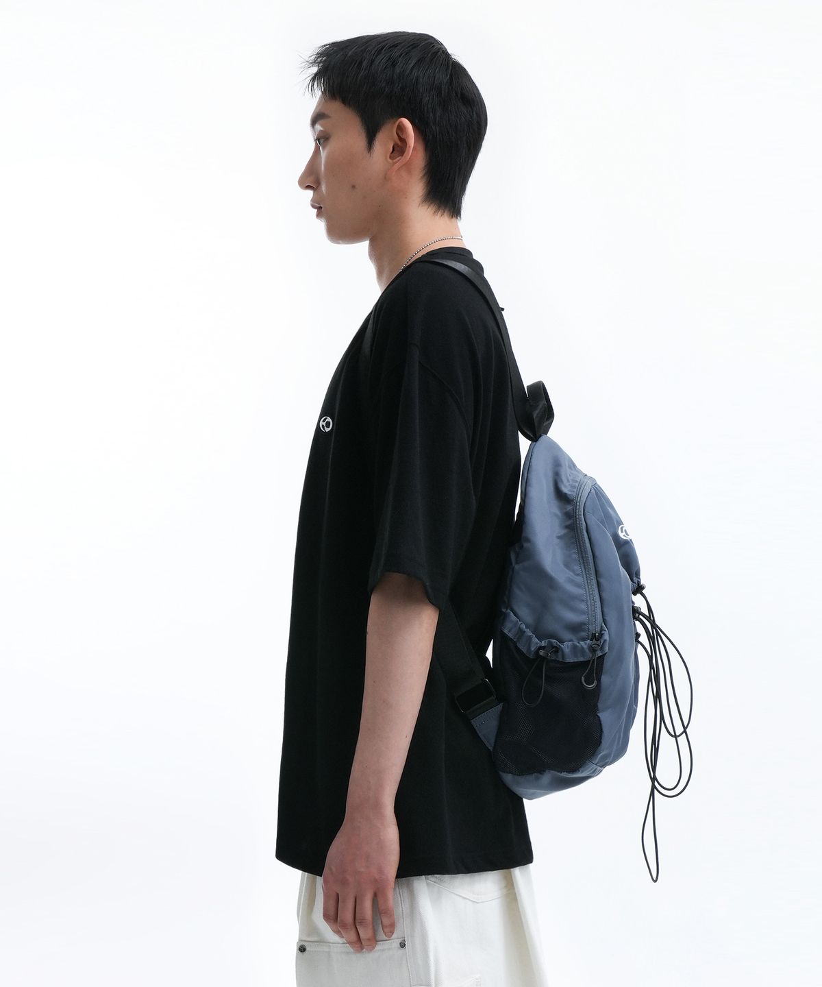 오픈야드(오와이)(OPENYARD(OY)) 4 STRING SYMBOL LOGO BACKPACK-BLUE