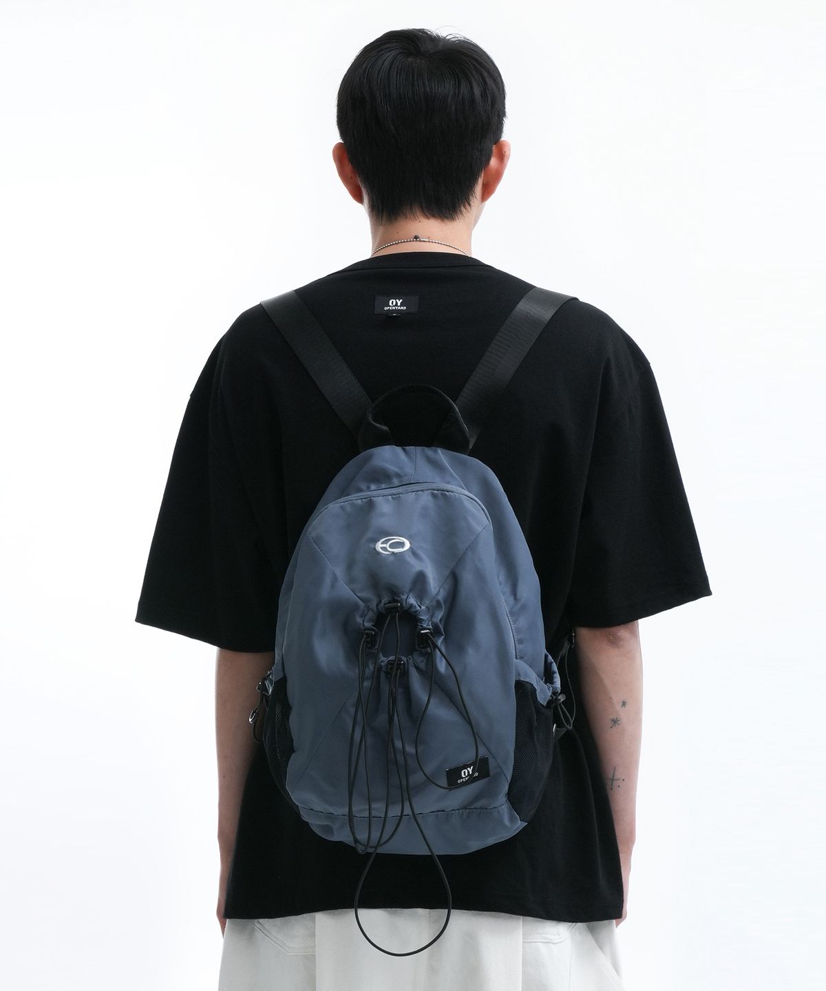 오픈야드(오와이)(OPENYARD(OY)) 4 STRING SYMBOL LOGO BACKPACK-BLUE