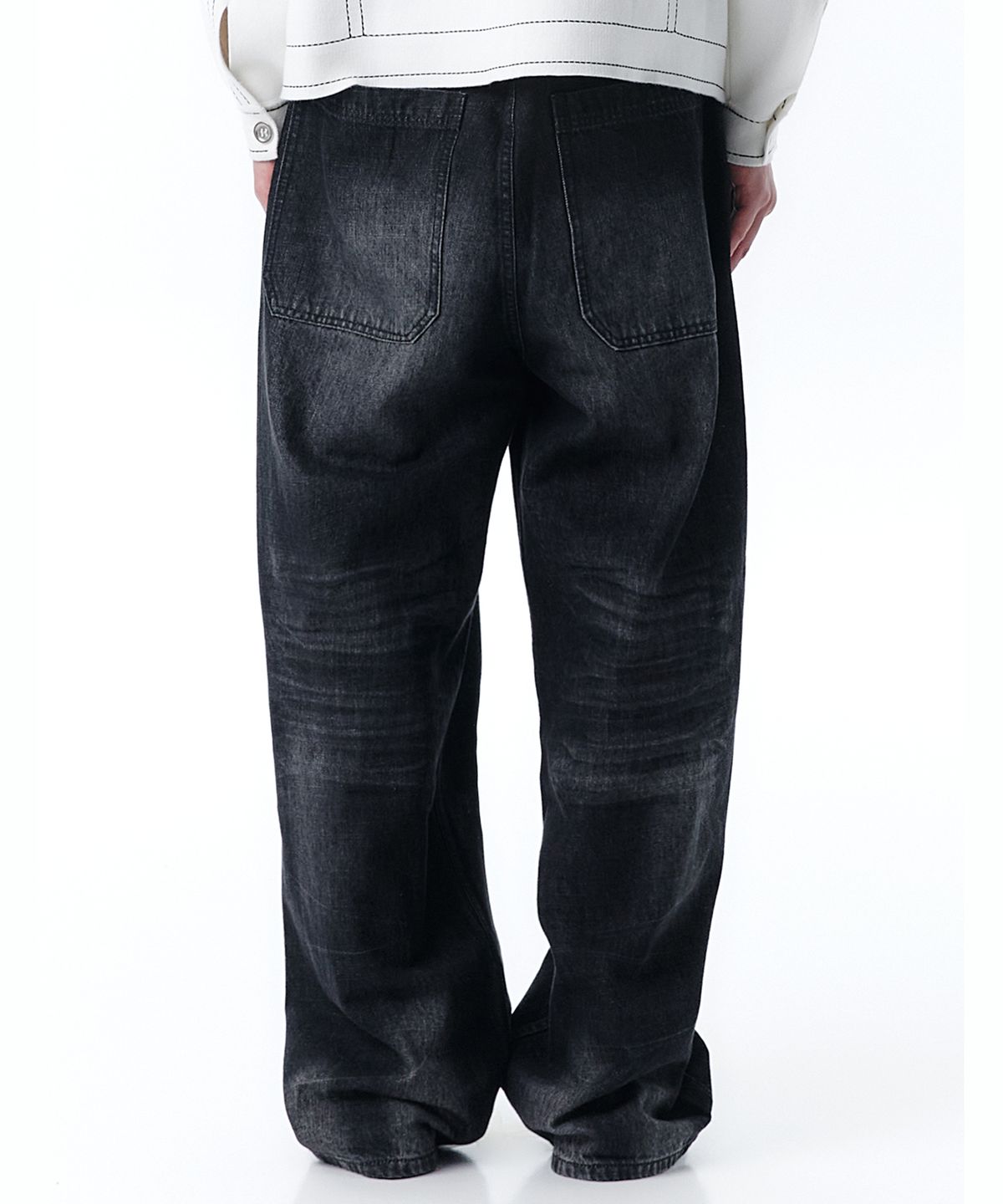 오픈야드(오와이)(OPENYARD(OY)) C.B WASHED JEANS-BLACK