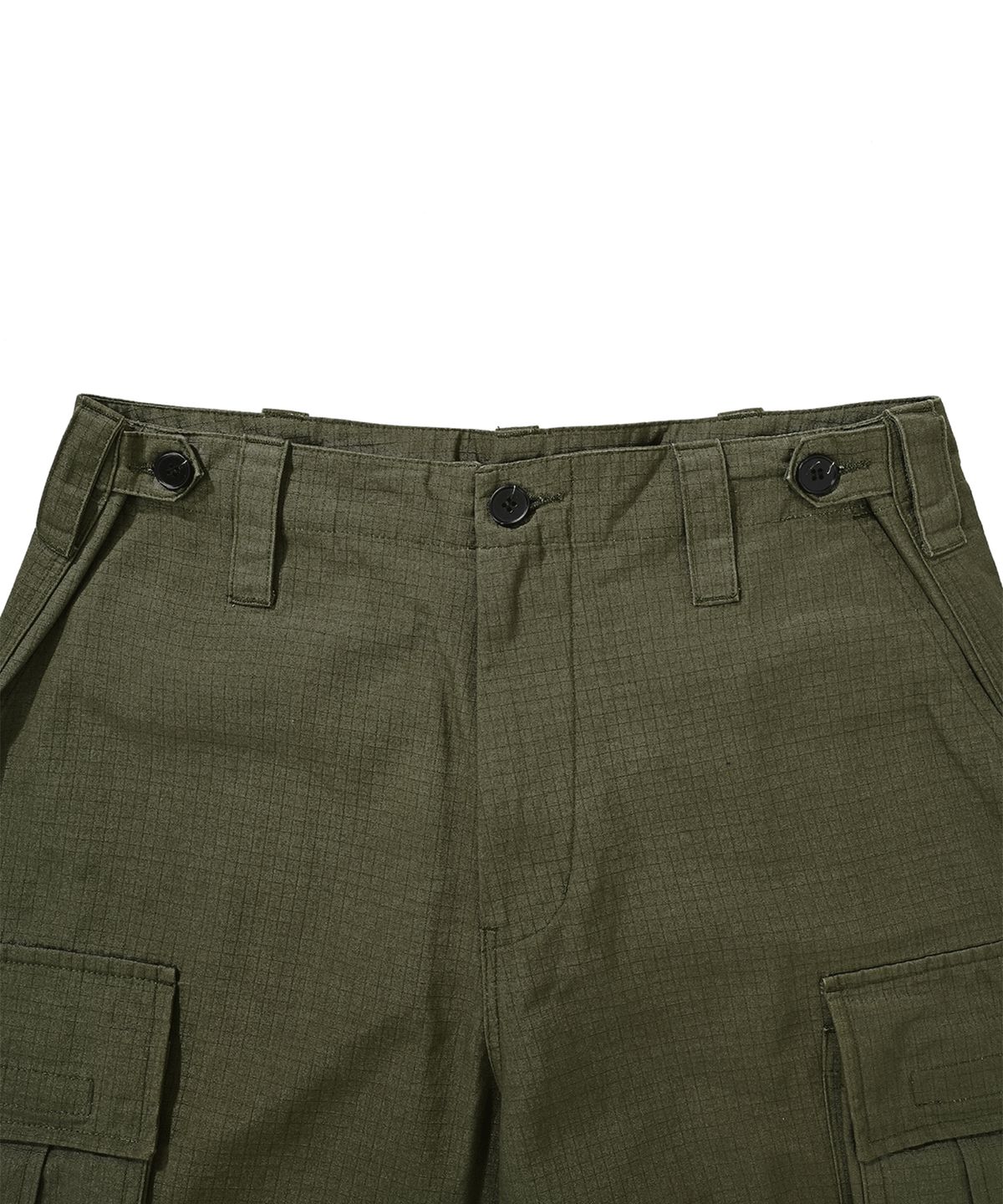 오픈야드(오와이)(OPENYARD(OY)) UNBALANCE CARGO POCKET RIP PANTS-KHAKI
