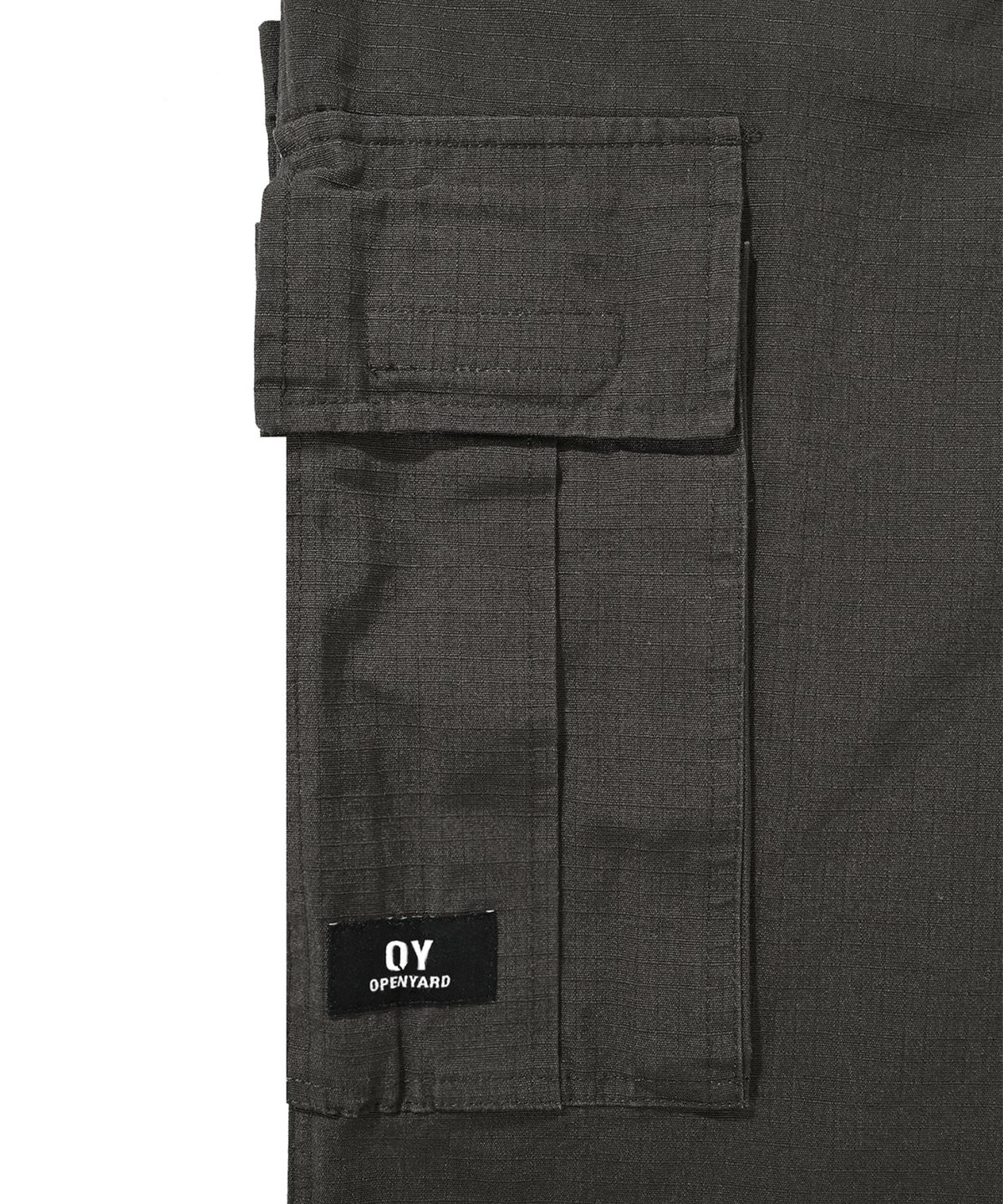 오픈야드(오와이)(OPENYARD(OY)) UNBALANCE CARGO POCKET RIP PANTS-CHARCOAL GREY