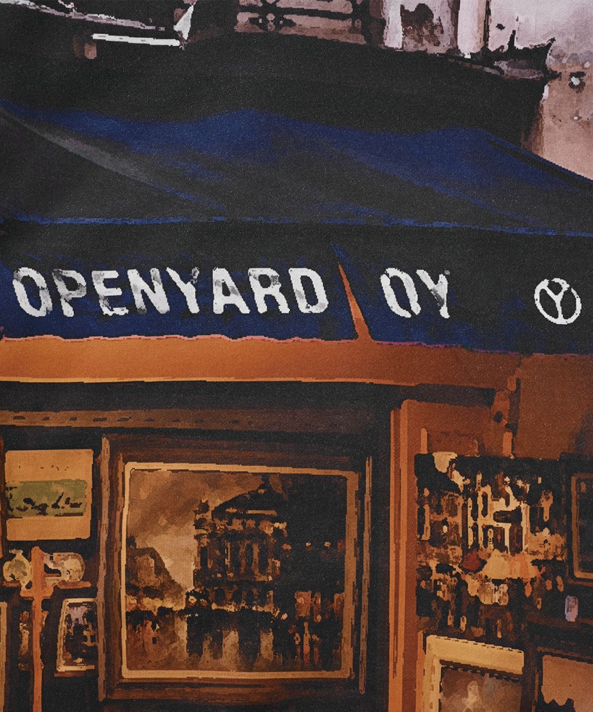 오픈야드(오와이)(OPENYARD(OY)) BACK FILM HOODIE ZIP UP-WHITE