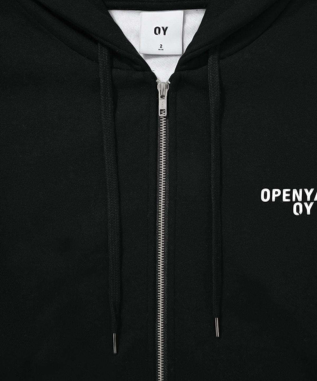 오픈야드(오와이)(OPENYARD(OY)) BACK FILM HOODIE ZIP UP-BLACK