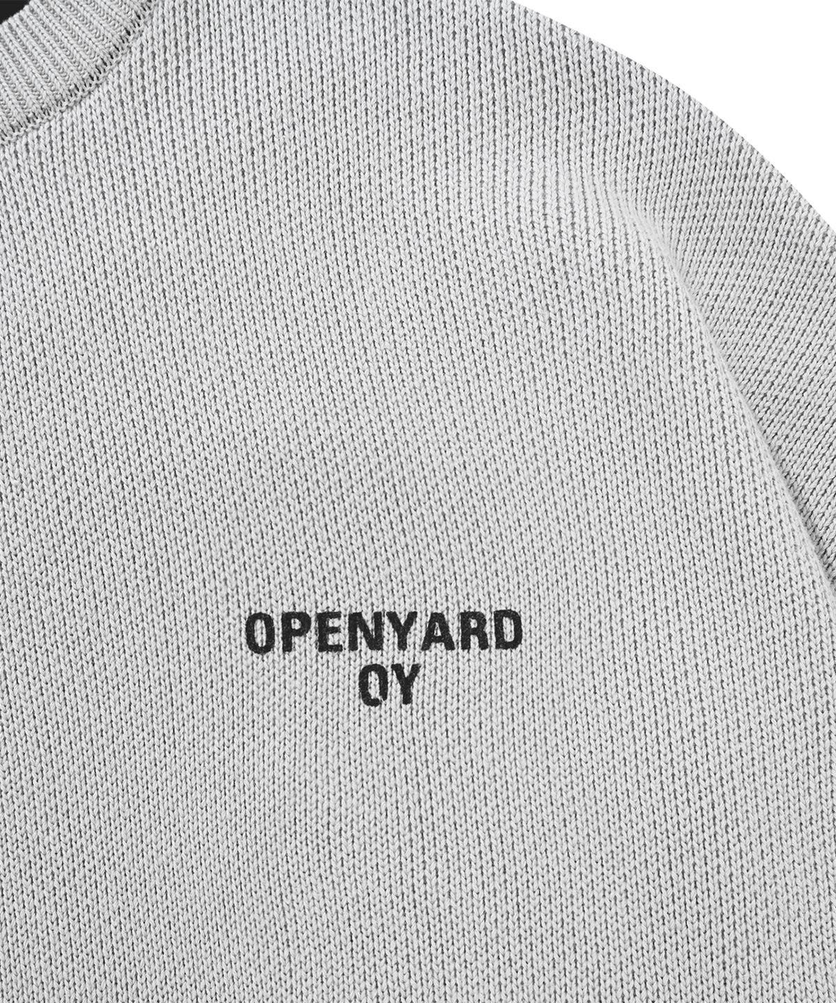 오픈야드(오와이)(OPENYARD(OY)) POLA ZIPPER PAINT KNIT MTM-GREY