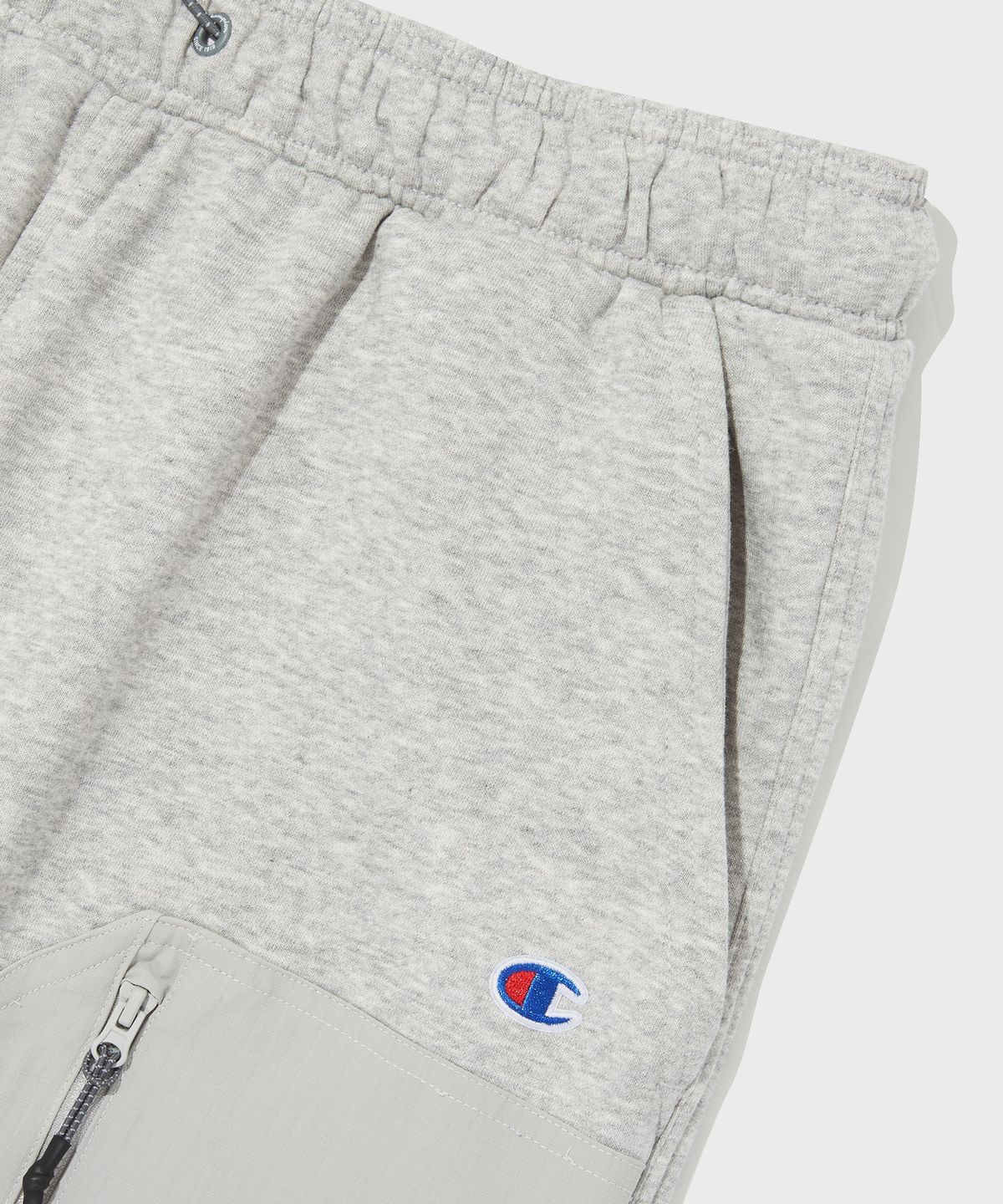 챔피온(CHAMPION) 플리스 우븐 믹스 스웨트팬츠 Normal Grey