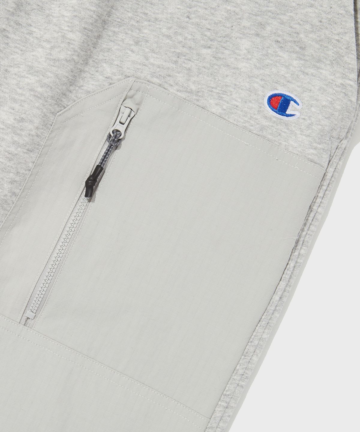 챔피온(CHAMPION) 플리스 우븐 믹스 스웨트팬츠 Normal Grey