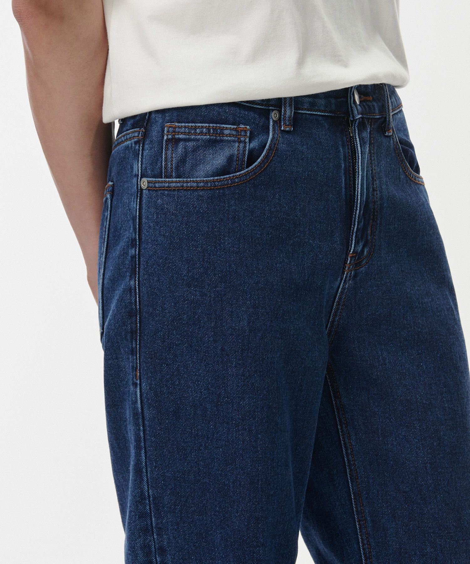 MUSINSA | MUSINSA STANDARD Straight Denim Pants [Medium Indigo]