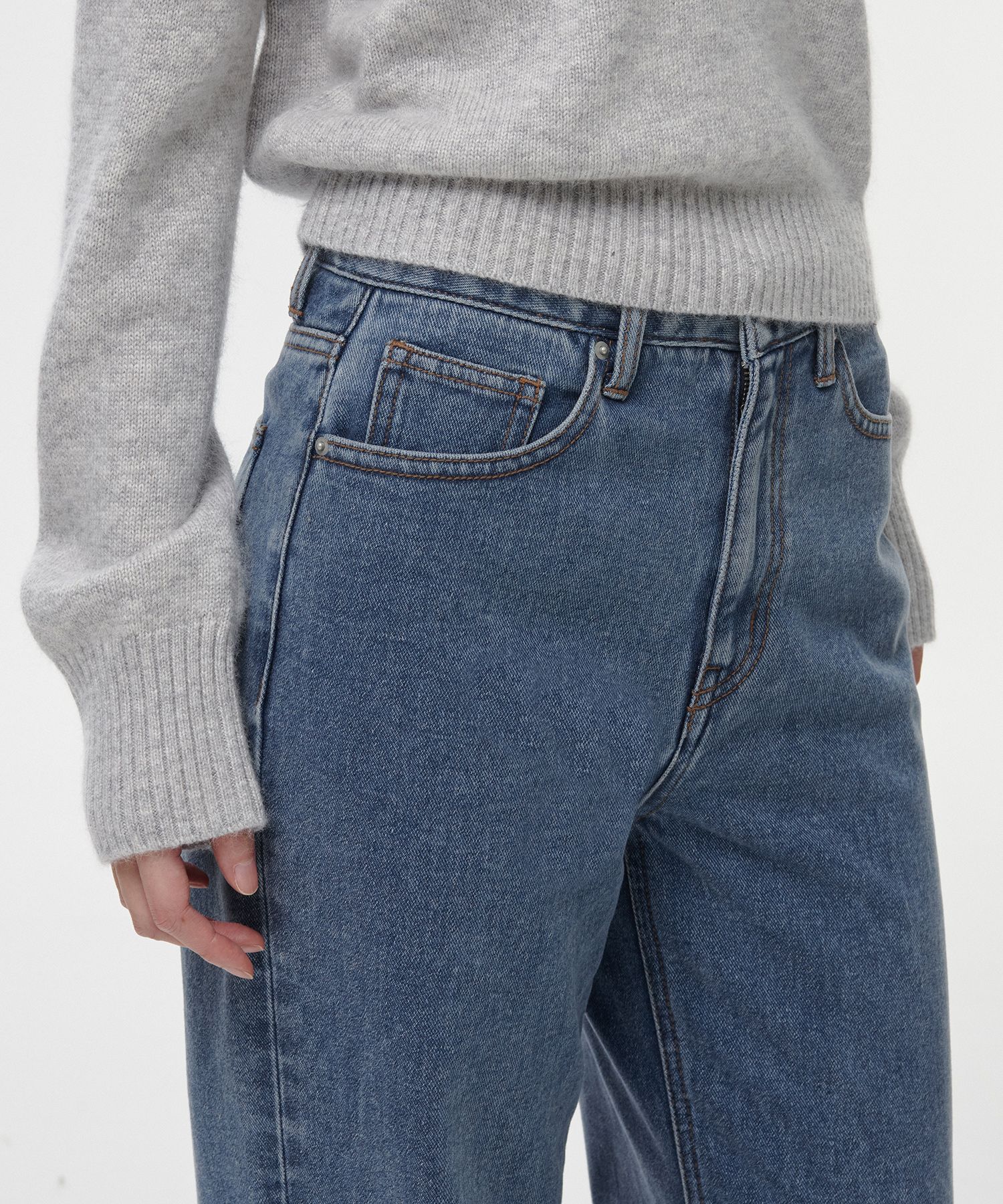 デニム・ジーパン MUSINSA STANDARD WOMAN Women's inner brushed wide denim pant MUSINSA | MUSINSA STANDARD WOMAN Women's Panel Wide Denim
