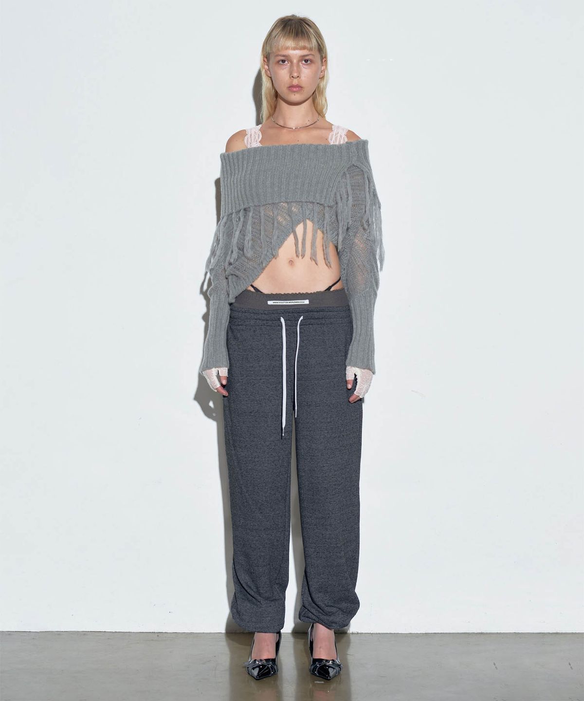 스컬프터(SCULPTOR) Trunk Layered Jogger Pants Melange Charcoal