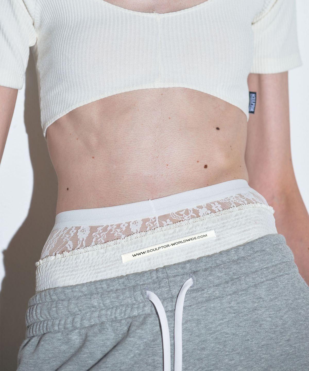 스컬프터(SCULPTOR) Trunk Layered Jogger Pants Melange Gray