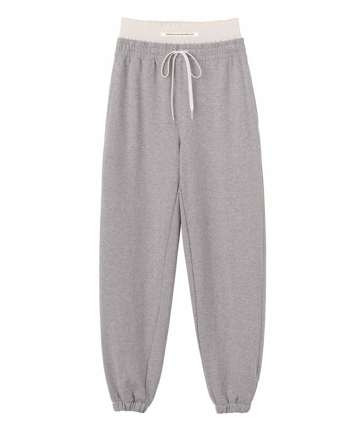 스컬프터(SCULPTOR) Trunk Layered Jogger Pants Melange Gray