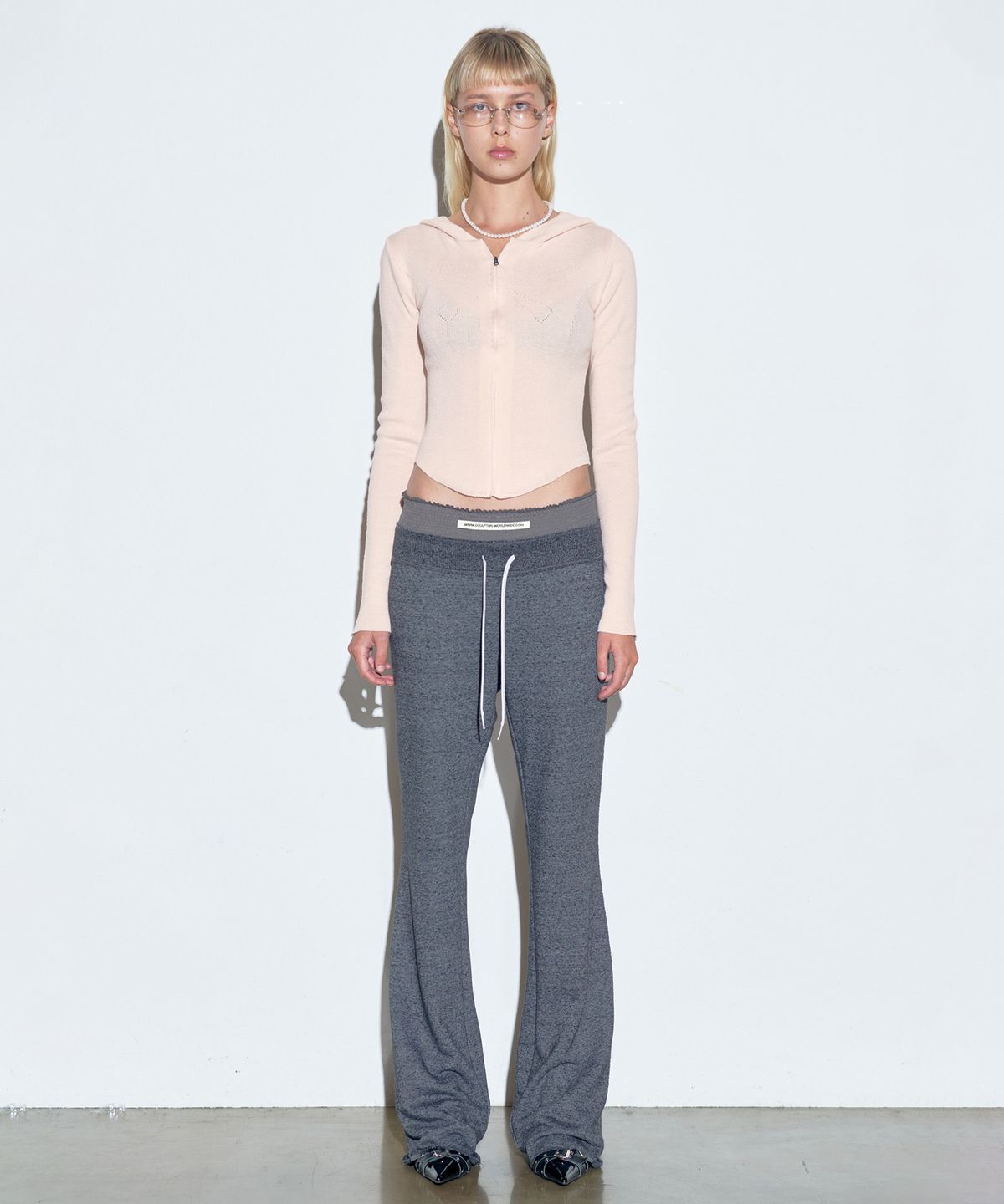 스컬프터(SCULPTOR) Trunk Layered Sweat Pants Melange Charcoal