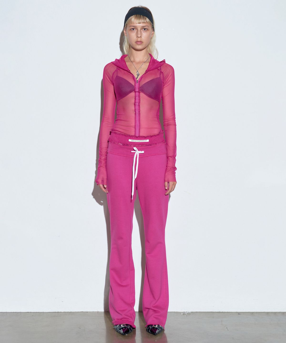스컬프터(SCULPTOR) Trunk Layered Sweat Pants Fuchsia