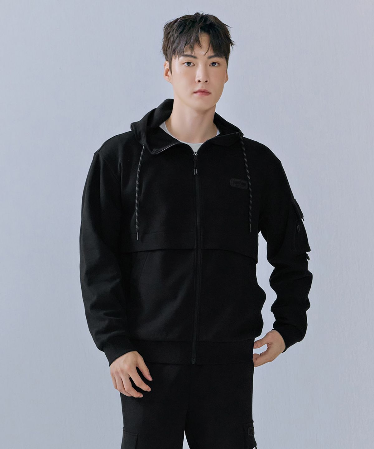 체이스컬트(CHASECULT) 공용 소매 포켓 후드 집업 점퍼-CERU4311B03