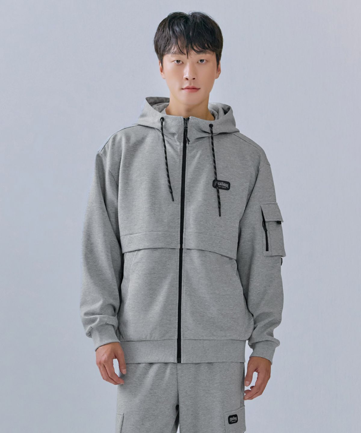 체이스컬트(CHASECULT) 공용 소매 포켓 후드 집업 점퍼-CERU4311B0B