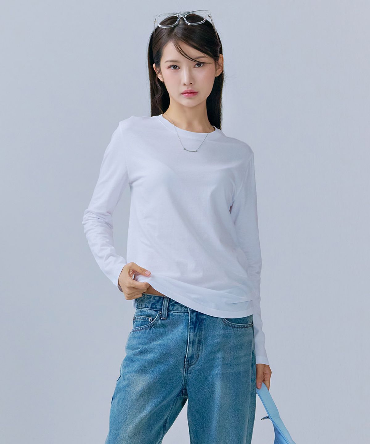 체이스컬트(CHASECULT) 공용 베이직 데일리 긴팔 티셔츠-CEZU5101B01