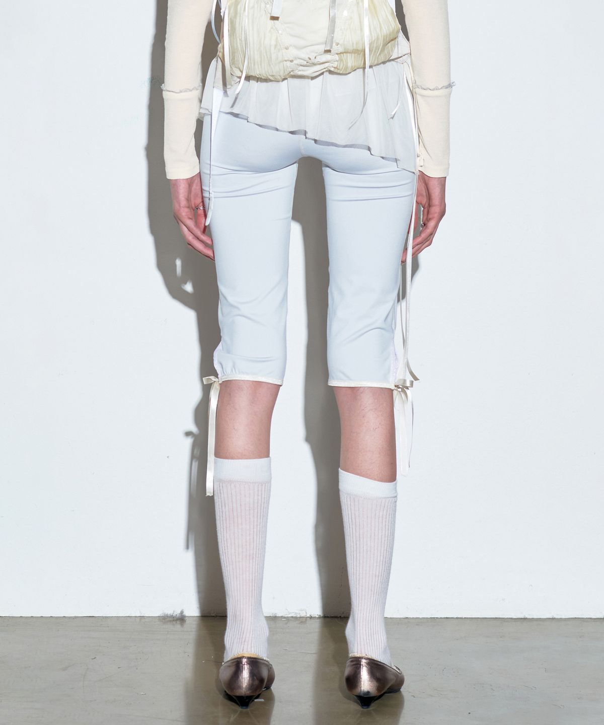 스컬프터(SCULPTOR) Tutu Layered Leggings Baby Blue