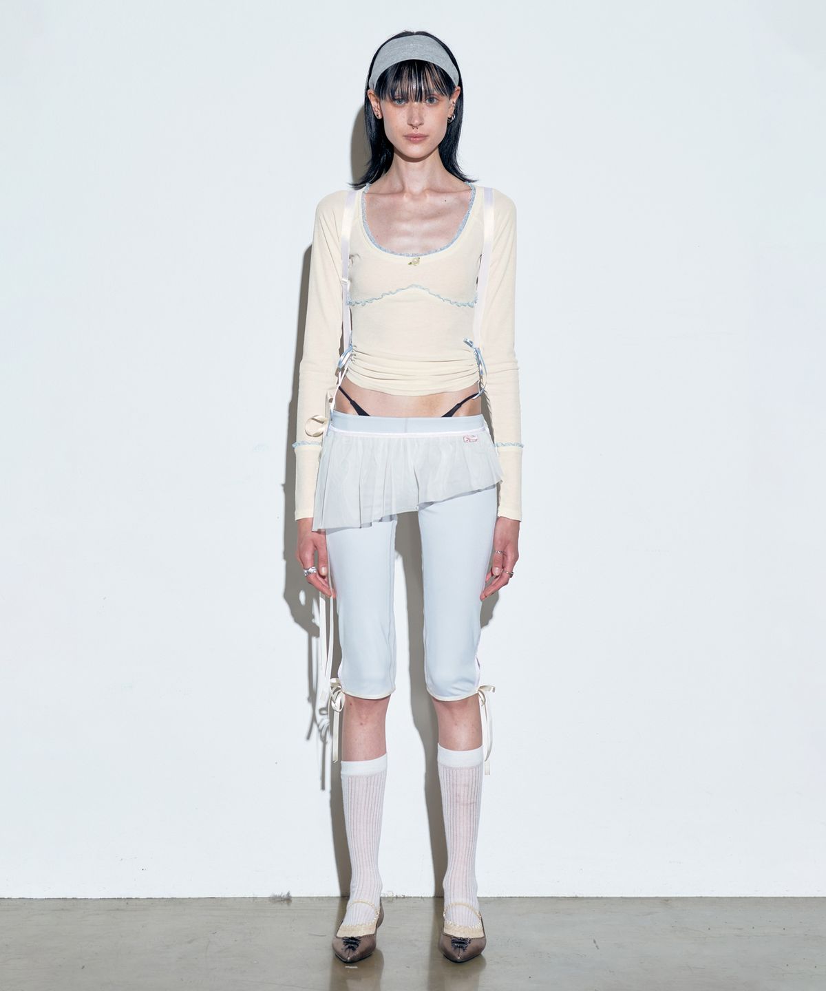 스컬프터(SCULPTOR) Tutu Layered Leggings Baby Blue