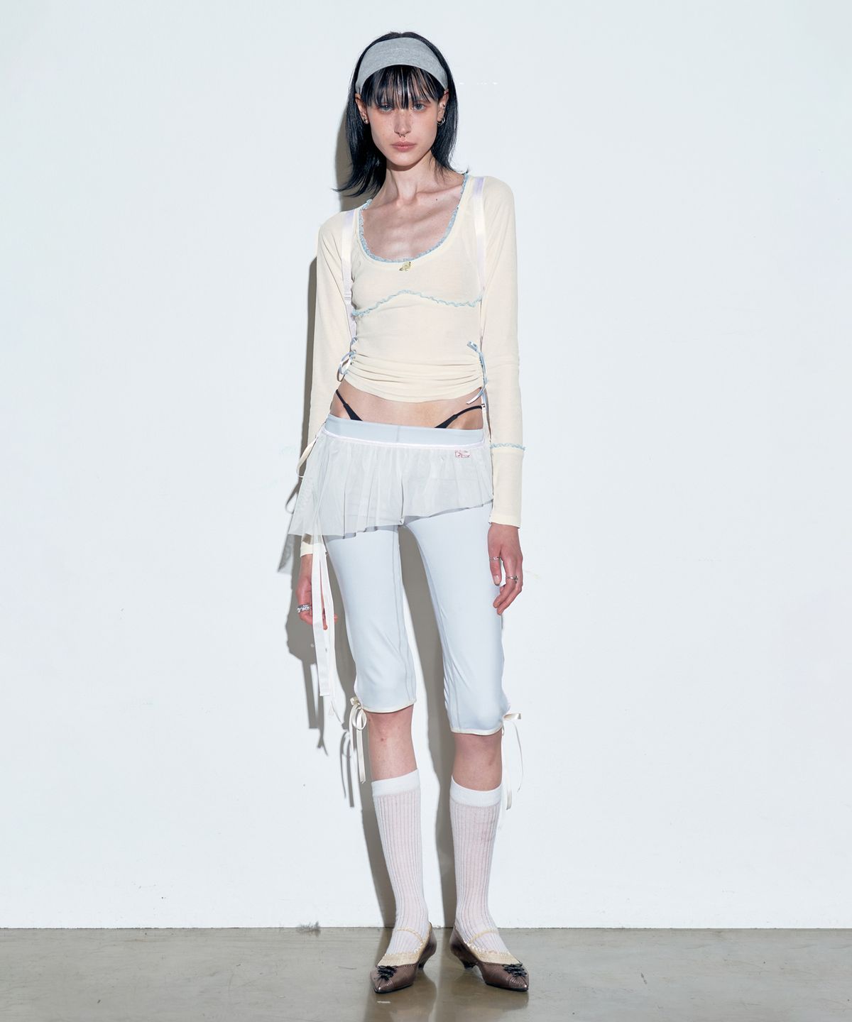 스컬프터(SCULPTOR) Tutu Layered Leggings Baby Blue