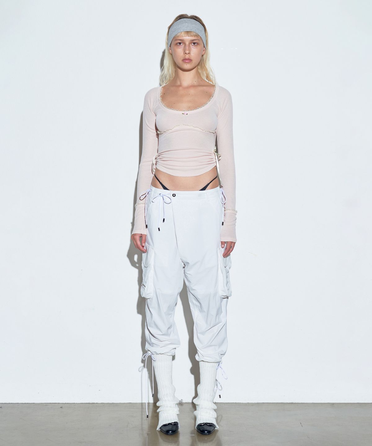 스컬프터(SCULPTOR) Bow Tie L/S Tee Ballerina Pink