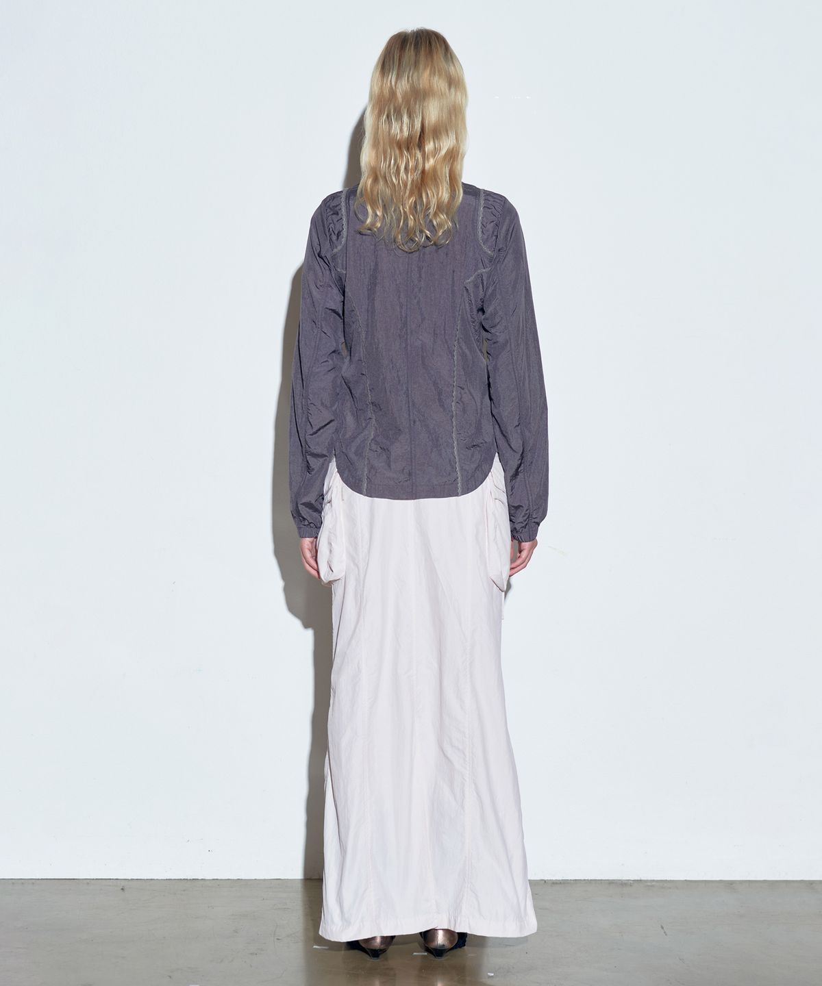 스컬프터(SCULPTOR) Lace Nylon Jacket Charcoal