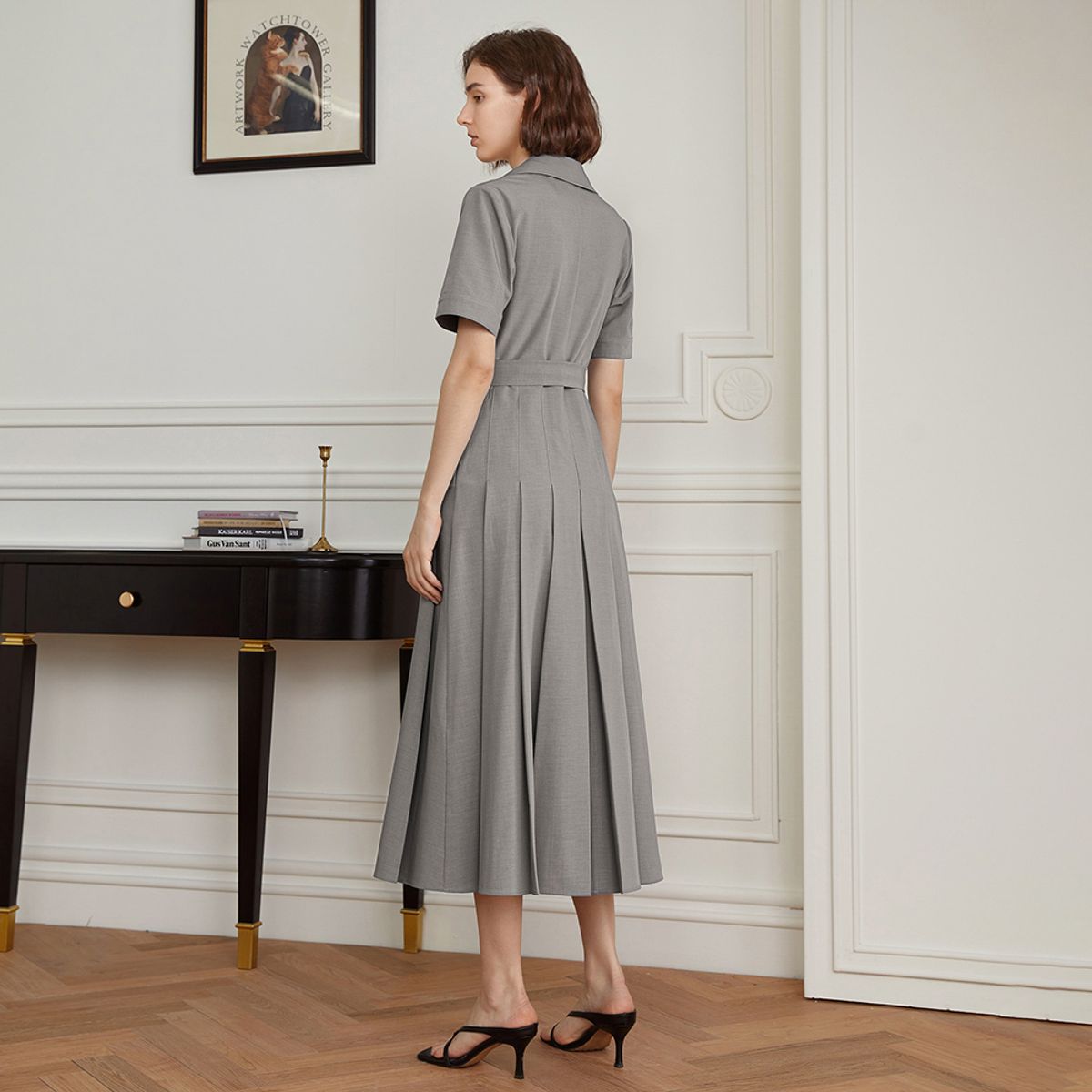 와이와이아이엠(YYIAM) YY_Modern simple pocket belt dress