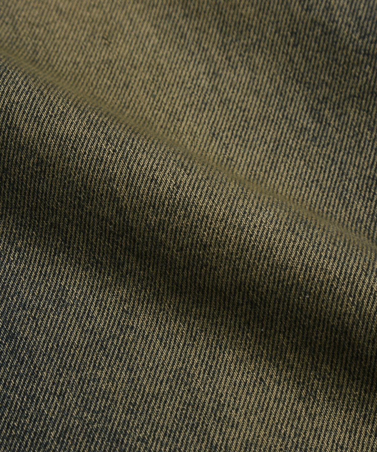 트릴리온(TRILLION) 사이드 턱 스냅 버튼 와이드 데님 팬츠 (DEEP GREEN)